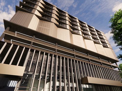 Nieuwbouwkantoren te huur in nieuwe landmark langs de Kortrijksesteenweg in Sint-Denijs-Westrem