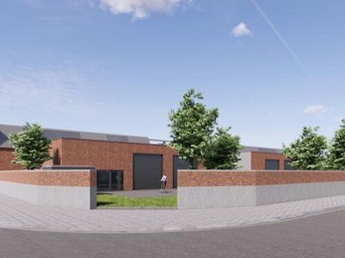 Nieuwbouw KMO-units (vergund) in KMO-park 'De Weverij' te Laarne (Kalken)